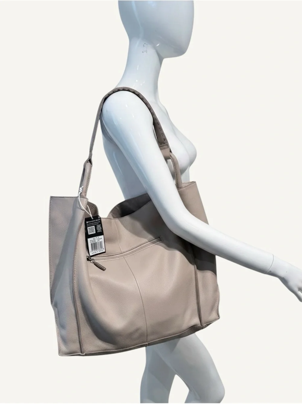 The Sak Los Feliz Large Leather Tote Sand NWT